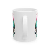Cool Coffee First Ceramic Mug — Colorful Hipster Cow Design