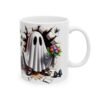 Halloween Ghost & Spider Ceramic Mug – Spooky Autumn Coffee Cup