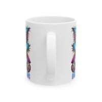 Mug - Colorful Psychedelic Cat "Introverting" Ceramic Coffee Cup