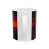 Sunset Leopard Ceramic Mug — Vibrant Sunset Wildlife Coffee Cup