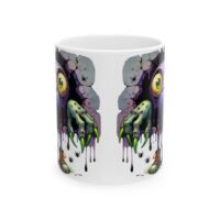 Zombie Hand Ceramic Mug — Spooky Dripping Monster Design