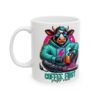Cool Coffee First Ceramic Mug — Colorful Hipster Cow Design