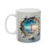 Floral Cross Ceramic Mug — Sunrise - Cross In The Clouds