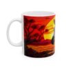 Zebra Sunset Ceramic Mug — Colorful  Wildlife Coffee Cup
