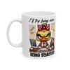 Funny Office Coffee Mug — "I'll Try Being Nicer..." Cute Chick Cartoon Desk