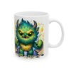 Cute Electric Monster Ceramic Mug — Colorful  Goblin Coffee Cup