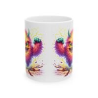 Colorful Fuzzy Creature Ceramic Mug – Vibrant Happy Creature Coffee Cup