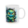 Cute  Monster Ceramic Mug — Whimsical Creature Coffee Cup
