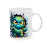 Cute  Monster Ceramic Mug — Whimsical Creature Coffee Cup