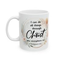 14237891064780236184_2048.jpeg Floral Ceramic Mug – 'Christ' Faith Quote Coffee Cup