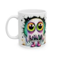 Monster Ghost Ceramic Mug — Colorful, Creepy & Cute