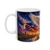 14966184436616850043_2048.jpeg Patriotic Christian Cross Mug — Angel Wings & American Flag Ribbon