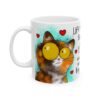 Life Is Short Hug Your Meow Ceramic Mug — Cute Cat Quote Coffee Cup
