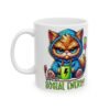 Ceramic Mug — Cute Rechargeable Kitty 'Out of Social Energy' Coffee Cup