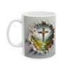 15905929880469653587_2048.jpeg Scenic Cross Ceramic Mug – Countryside View Of A Cross Through Cracked Wall