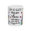 Cat Lover Mug – "Life Is Short, Hug Your Meow" Ceramic Coffee Cup