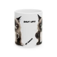 Grumpy Cat Coffee Mug – “Shut Up!! Be Quiet!! Go Away!!!” Ceramic Mug