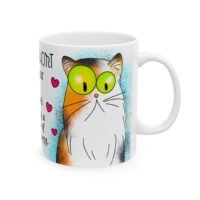 Cat Lover Mug – "Life Is Short, Hug Your Meow" Ceramic Coffee Cup