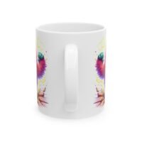 Colorful Fuzzy Creature Ceramic Mug – Vibrant Happy Creature Coffee Cup
