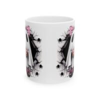 Ghost Girl Ceramic Mug — Cute Spooky Coffee Cup