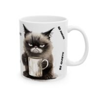 Grumpy Cat Coffee Mug – “Shut Up!! Be Quiet!! Go Away!!!” Ceramic Mug