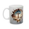 Cracked  Floral Scene Ceramic Mug — Cross In Nature Coffee Cup