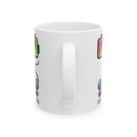 Social Battery Low Cat Mug — Sphynx Cat Battery Graphic Ceramic Coffee Cup