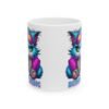 Mug - Colorful Psychedelic Cat "Introverting" Ceramic Coffee Cup
