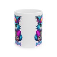 Mug - Colorful Psychedelic Cat "Introverting" Ceramic Coffee Cup