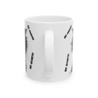 Funny Black Cat Mug — 'Shut Up! Be Quiet!! Go Away!!!' Ceramic Coffee Cup