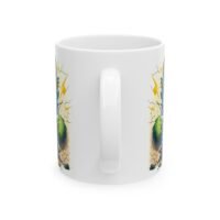 Cute Electric Monster Ceramic Mug — Colorful  Goblin Coffee Cup