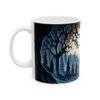 Mountain Nightscape Ceramic Mug – Scenic Forest Moonlight Coffee Cup