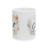 Floral Ceramic Mug – 'Christ' Faith Quote Coffee Cup