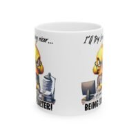 Funny Office Coffee Mug — "I'll Try Being Nicer..." Cute Angry Bird Desk Gift