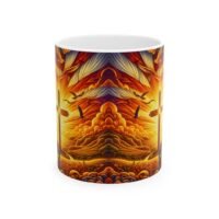 Sunset Revival Ceramic Mug — Vibrant Spiritual Landscape Coffee Cup