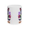 Black Dog Coffee Mug — Colorful Dog with Mug Illustration