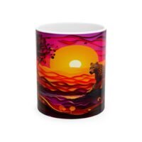 4740386066099019829_2048.jpeg Sunset Leopard Ceramic Mug — Vibrant Sunset Wildlife Coffee Cup