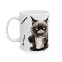 Grumpy Cat Coffee Mug – “Shut Up!! Be Quiet!! Go Away!!!” Ceramic Mug