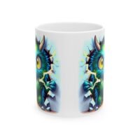 Cute  Monster Ceramic Mug — Whimsical Creature Coffee Cup