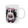 Ghost Girl Ceramic Mug — Cute Spooky Coffee Cup