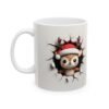Christmas Reindeer Crack Wall Ceramic Mug