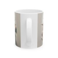 Santa Cracks Through Ceramic Mug — Funny Christmas Coffee Cup