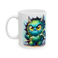Cute  Monster Ceramic Mug — Whimsical Creature Coffee Cup