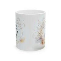Inspirational Floral Ceramic Mug – Motivational Quote Coffee Cup