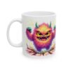 Colorful Fuzzy Creature Ceramic Mug – Vibrant Happy Creature Coffee Cup