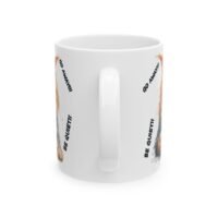 Funny Cat Coffee Mug – Illustrated Grumpy Cat Saying ‘Shut Up!! / Go Away!!!’