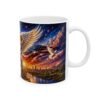 8761753801172336885_2048.jpeg Patriotic Christian Cross Mug — Angel Wings & American Flag Ribbon