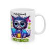 Colorful Overthinker Cat Ceramic Mug — Cute Mindful Coffee Cup