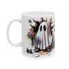 Halloween Ghost & Spider Ceramic Mug – Spooky Autumn Coffee Cup