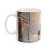 Winter Deer Ceramic Mug — Snowy Forest Buck Coffee Cup